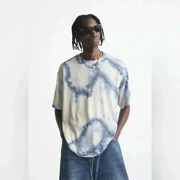 Zara Knit Tie Dye Print Tshirt - Picture 1 of 4